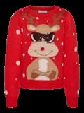 Vero Moda Girl Strik Newtinsel Xmas - Chinese Red 